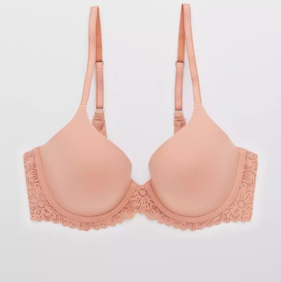 💐AERIE REAL SUNNIE FULL COVERAGE LIGHTLY LINED BLOSSOM LACE BRA SIZE 32B - Picture 4 of 10